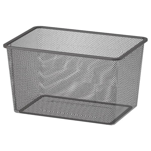 TROFAST - Mesh storage box, dark grey, 42x30x23 cm