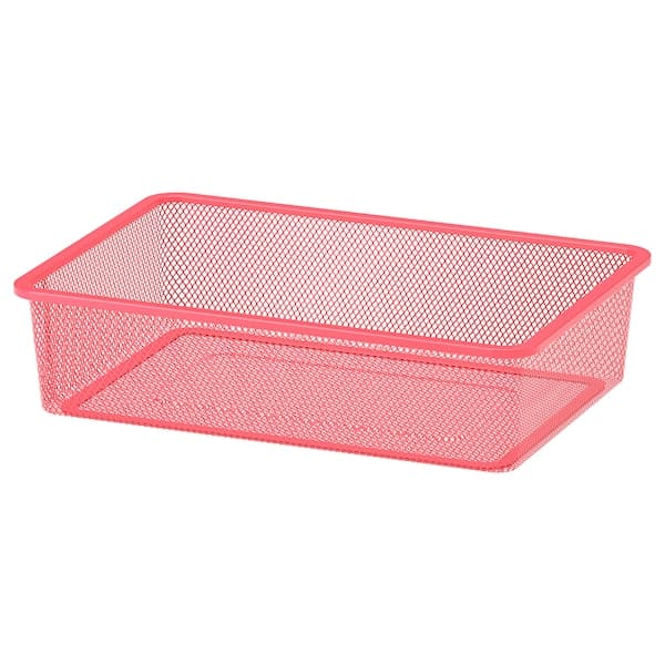 TROFAST - Mesh storage box, light red, 42x30x10 cm