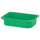 TROFAST storage box, green, 42x10x30 cm