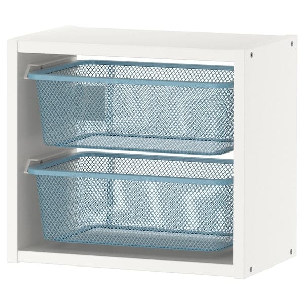 TROFAST - Wall element, white/grey-blue, 34x21x30 cm - best price from Maltashopper.com 19480354