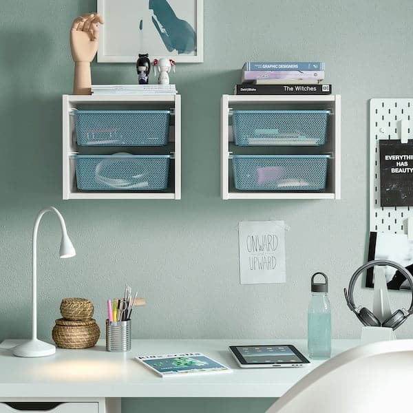 TROFAST - Wall element, white/grey-blue, 34x21x30 cm - best price from Maltashopper.com 19480354