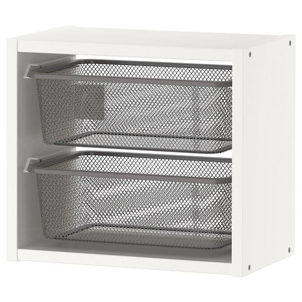 TROFAST - Wall storage, white/dark grey, 34x21x30 cm - best price from Maltashopper.com 49480343