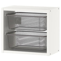 TROFAST - Wall storage, white/dark grey, 34x21x30 cm - best price from Maltashopper.com 49480343