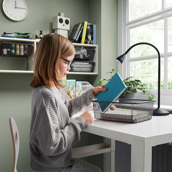 TROFAST - Wall storage, white/dark grey, 99x21x30 cm - best price from Maltashopper.com 79478193