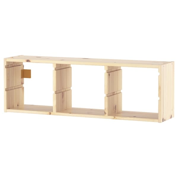 TROFAST - Wall storage, light white stained pine, 93x30 cm