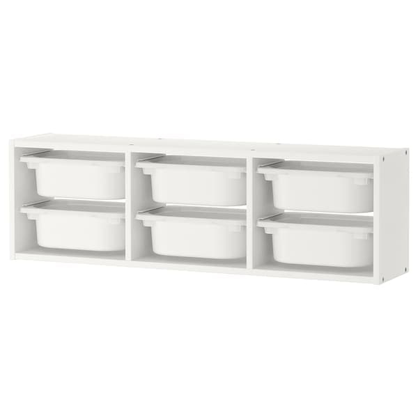 TROFAST - Wall storage, white/white, 99x21x30 cm - best price from Maltashopper.com 39533361
