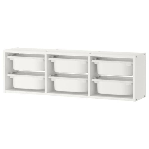 TROFAST - Wall storage, white/white, 99x21x30 cm