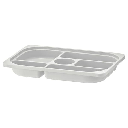 TROFAST - Storage tray with compartments, grey, 42x30x5 cm