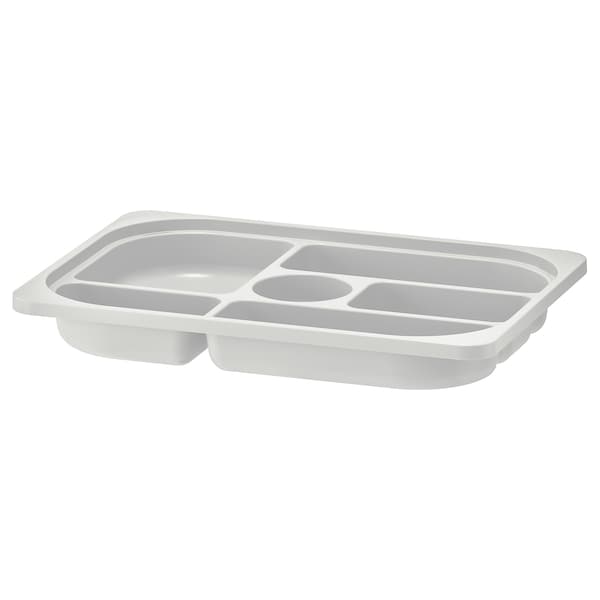 TROFAST - Storage tray with compartments, grey, 42x30x5 cm