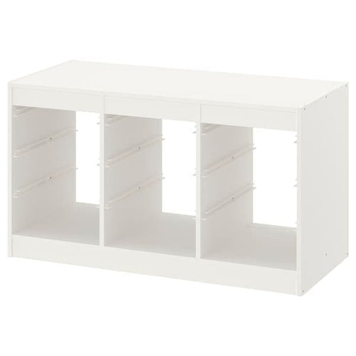 TROFAST Storage combination, light white stained pine/gray, 37x173/8x357/8  - IKEA