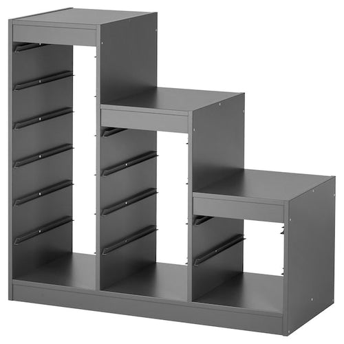 TROFAST Storage combination with boxes, white/gray, 39x173/8x22 - IKEA