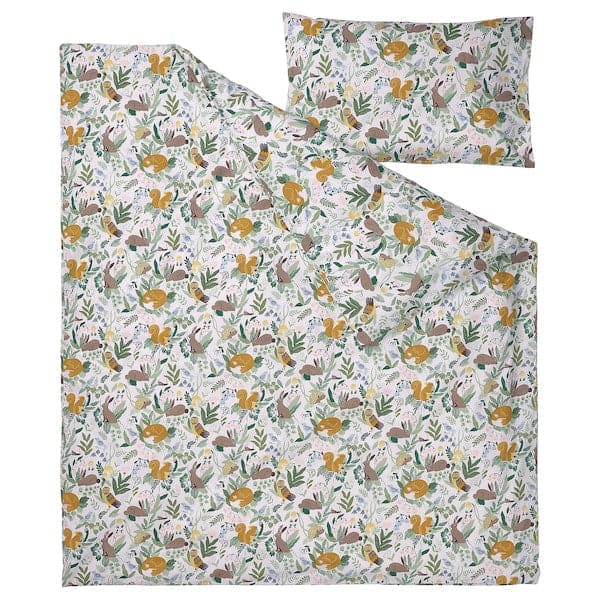 TROLLDOM Bed linen set, 3 pieces - animal/pattern 60x120 cm , 60x120 cm - best price from Maltashopper.com 90515132