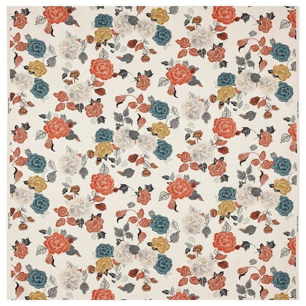TROLLMAL - Fabric, natural/flower patterned, 150 cm - best price from Maltashopper.com 30485581