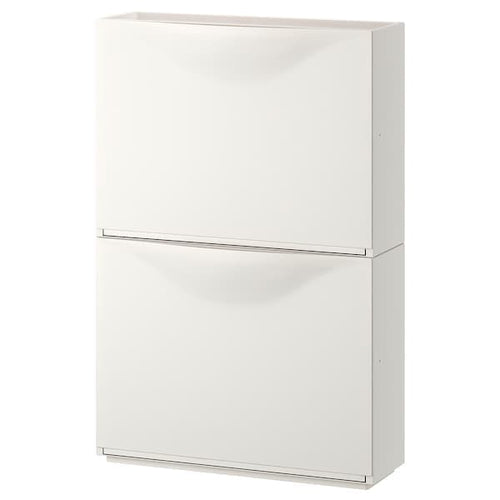 TRONES shoe cabinet/storage, white, 52x18x39 cm, 2 pack