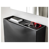 TRONES - Shoe cabinet/storage, black, 52x18x39 cm - best price from Maltashopper.com 80397313