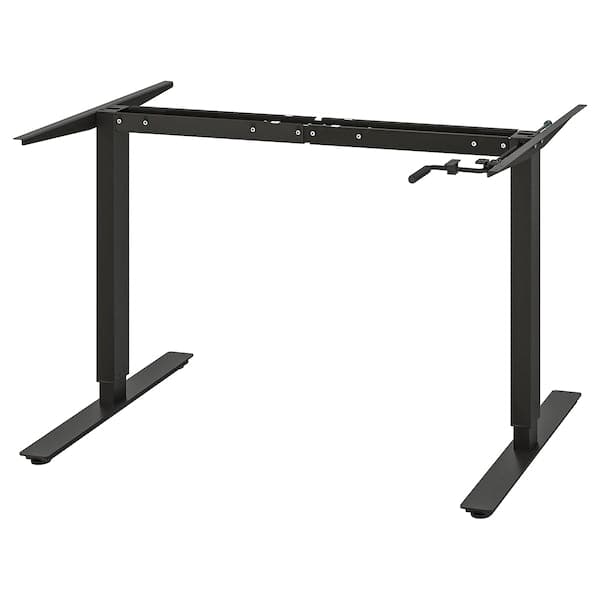 TROTTEN - Underframe sit/stand f table top, anthracite, 120/160 cm