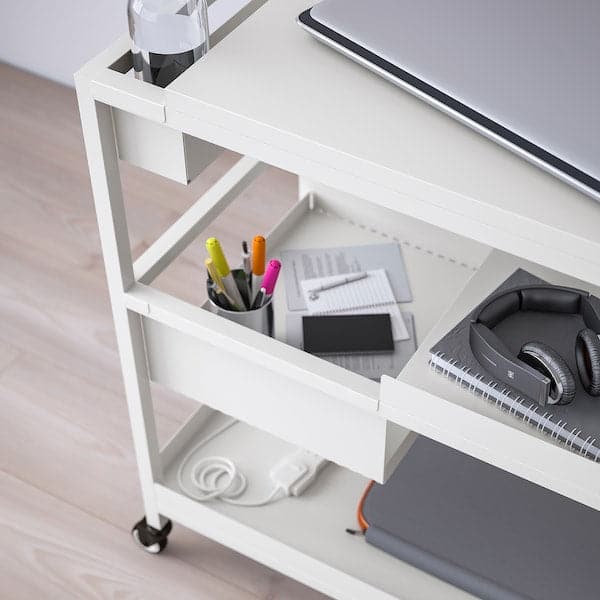 Ikea TROTTEN - Trolley, white, 80x40 cm