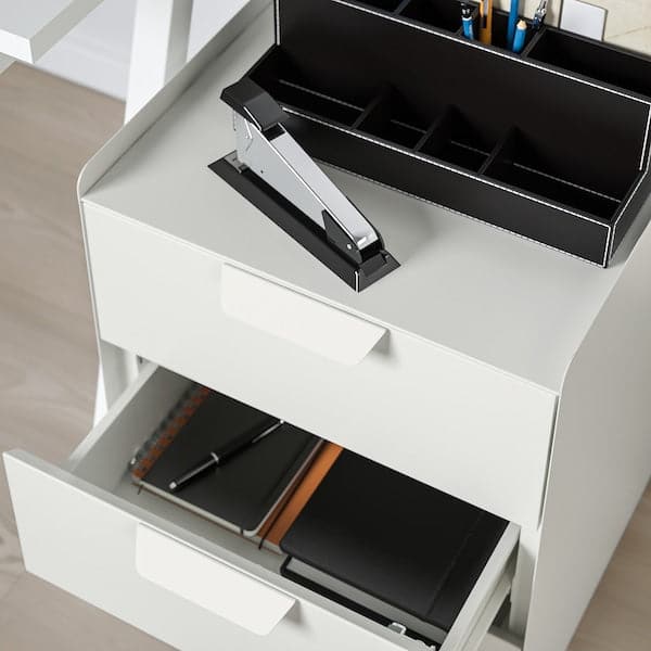 Ikea TROTTEN - Drawer unit w 3 drawers on castors, white