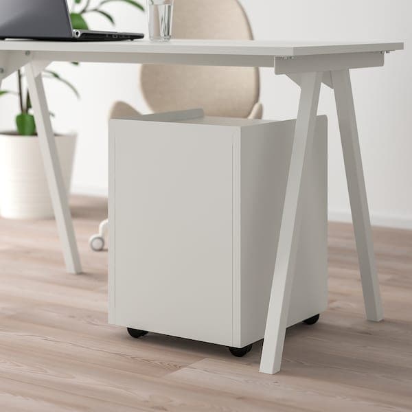 Ikea TROTTEN - Drawer unit w 3 drawers on castors, white