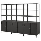 TROTTEN cabinet combination, anthracite, 240x180 cm