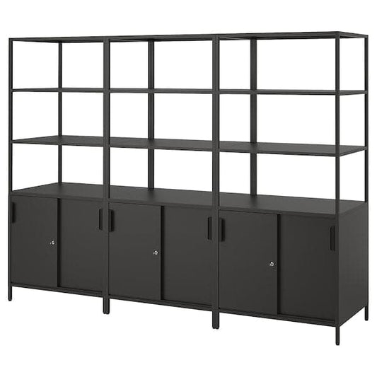TROTTEN - Cabinet combination, anthracite, 240x180 cm - best price from Maltashopper.com 79442076