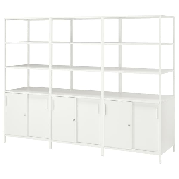 Ikea TROTTEN - Cabinet combination, white, 240x180 cm