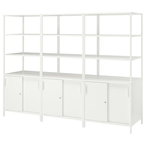 TROTTEN - Cabinet combination, white, 240x180 cm