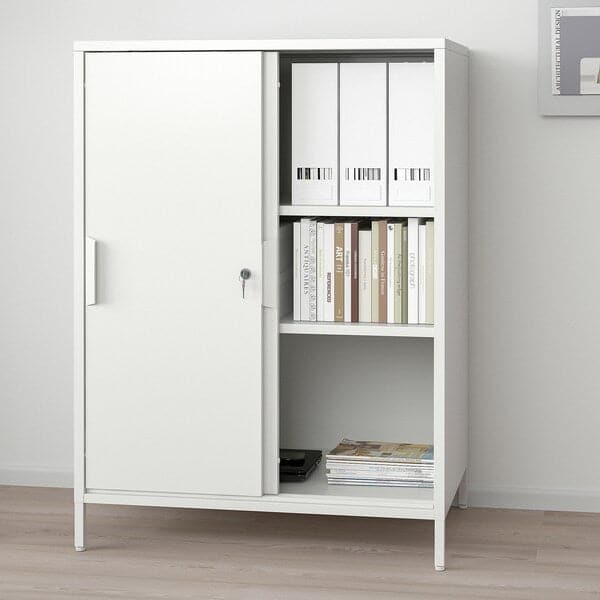 Ikea TROTTEN - Cabinet combination, white, 240x180 cm