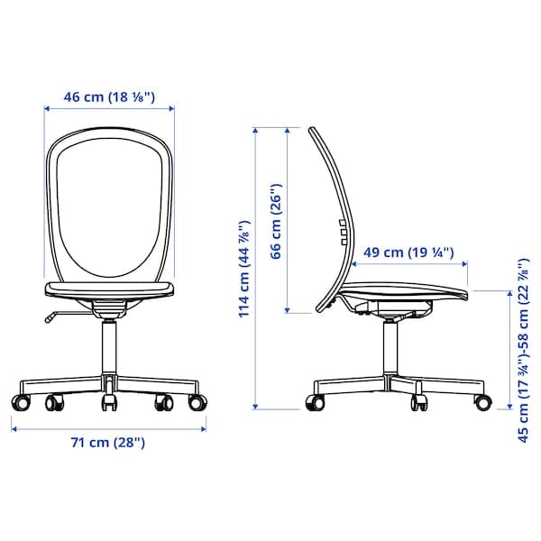 Ikea TROTTEN/FLINTAN / EKENABBEN Desk/storage element - and swivel chair beige/white ,