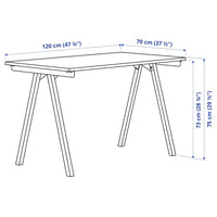 TROTTEN / FLINTAN - Writing desk / storage element and swivel chair white/beige , - best price from Maltashopper.com 59424945