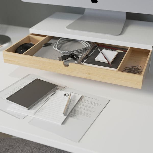 Ikea TROTTEN/LÅNGFJÄLL / BESTÅ/LAPPVIKEN - White/grey desk/container and swivel chair ,