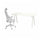TROTTEN / MATCHSPEL desk and chair, white/light grey
