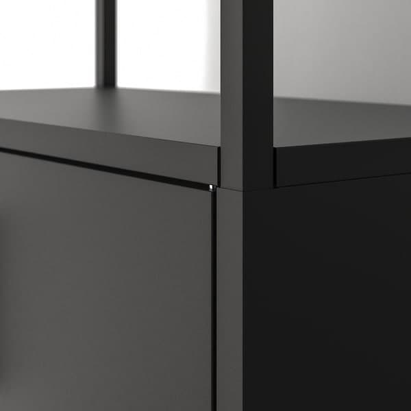 TROTTEN Cabinet with doors - anthracite 70x110 cm , 70x35x110 cm - best price from Maltashopper.com 60474835
