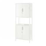 TROTTEN cabinet with doors, white, 70x35x173 cm