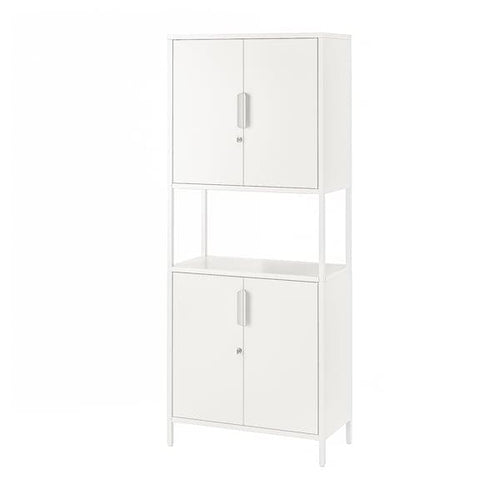TROTTEN - Cabinet with doors, white, 70x35x173 cm