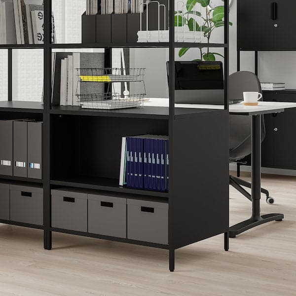 Ikea TROTTEN - Cabinet with sliding doors, anthracite, 80x55x180 cm