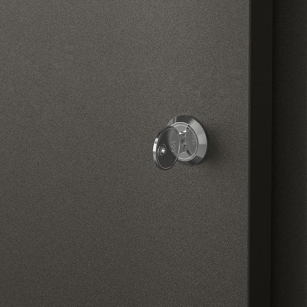 TROTTEN - Cabinet with sliding doors, anthracite, 80x55x110 cm - best price from Maltashopper.com 20474837