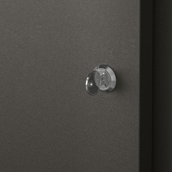 TROTTEN - Cabinet with sliding doors, anthracite, 160x110 cm - best price from Maltashopper.com 19429657