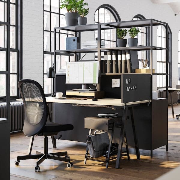 TROTTEN - Cabinet with sliding doors, anthracite, 80x55x180 cm - best price from Maltashopper.com 80474839