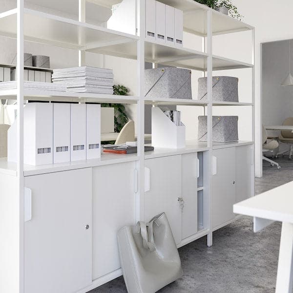 Ikea TROTTEN - Cab w sliding doors/noticeboard, white, 80x180 cm