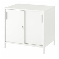 TROTTEN - Cabinet with sliding doors, white, 80x55x75 cm - best price from Maltashopper.com 40474761