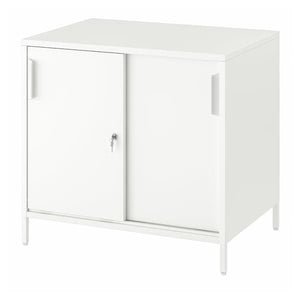 Ikea TROTTEN - Cabinet with sliding doors, white, 80x55x75 cm