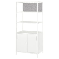 TROTTEN - Cabinet with sliding doors, white, 80x55x180 cm - best price from Maltashopper.com 80474759
