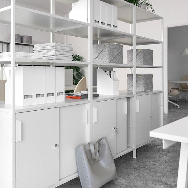 TROTTEN - Cabinet with sliding doors, white, 80x55x180 cm - best price from Maltashopper.com 80474759