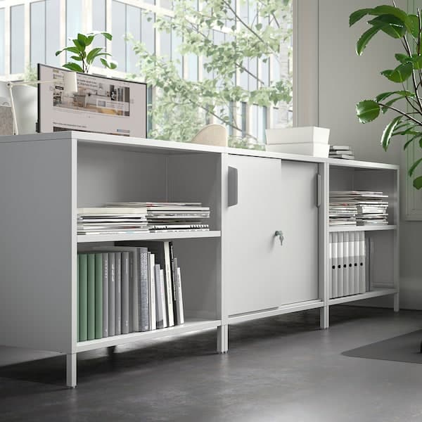 TROTTEN - Cabinet with sliding doors, white, 80x55x75 cm - best price from Maltashopper.com 40474761