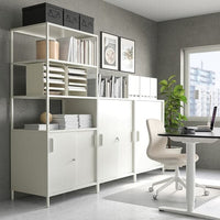 TROTTEN - Cabinet with sliding doors, white, 160x110 cm - best price from Maltashopper.com 59429660