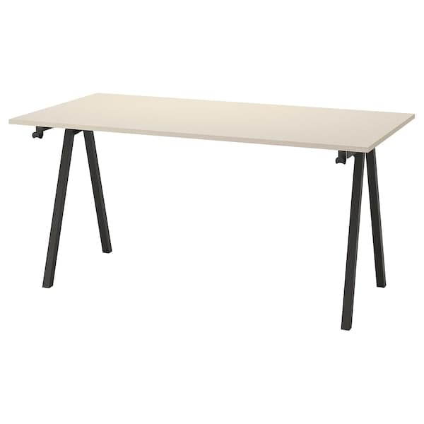 Ikea TROTTEN - Desk, beige/anthracite, 160x80 cm