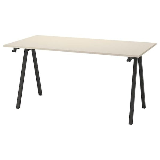 Ikea TROTTEN - Desk, beige/anthracite, 160x80 cm