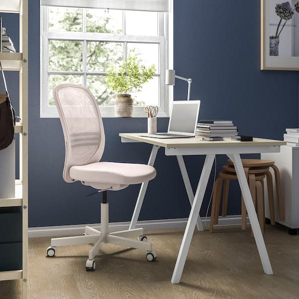 Ikea TROTTEN - Desk, beige/white, 120x70 cm