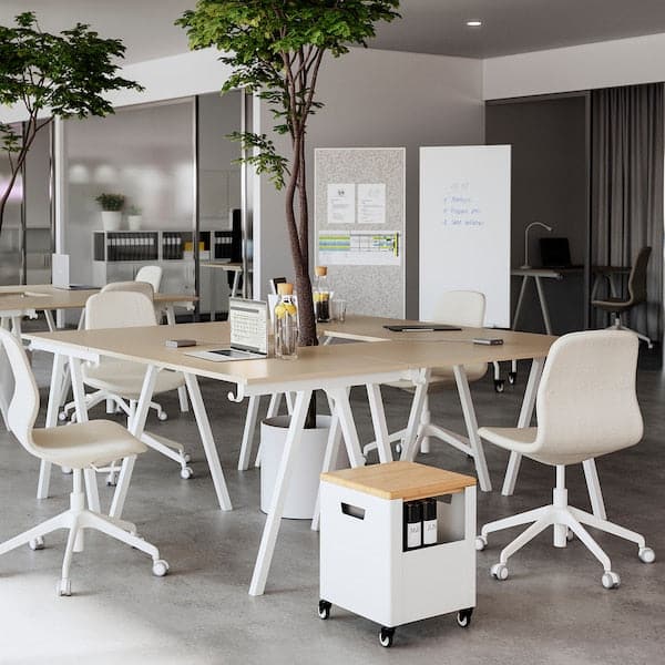 Ikea TROTTEN - Desk, beige/white, 160x80 cm